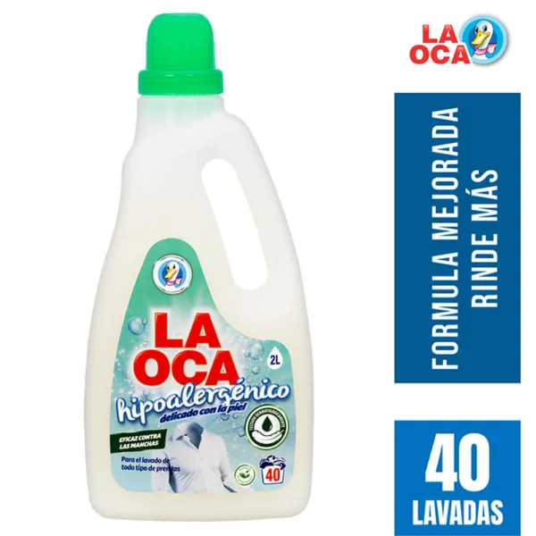 Detergente líquido Hipoalergénico LA OCA botella 2 L