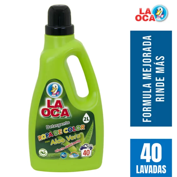 Detergente líquido LA OCA Ropa Color con Aloe botella 2 L