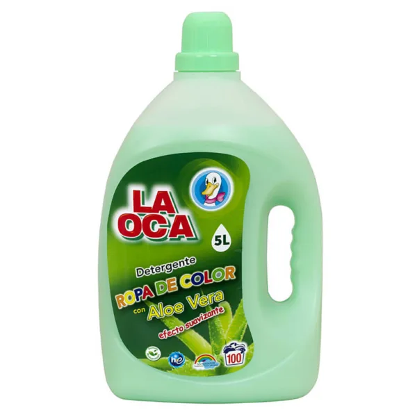 Detergente líquido LA OCA Ropa Color con Aloe botella 5 L 100 dosis