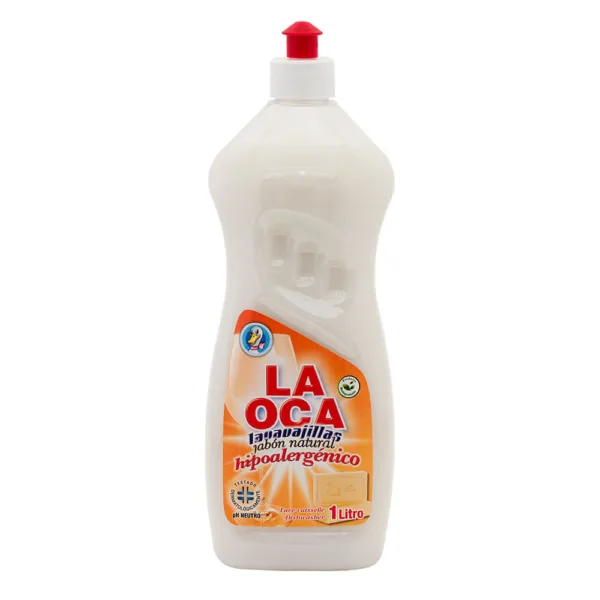 Lavavajilla LA OCA Jabón Natural Hipoalergénico botella 1 L