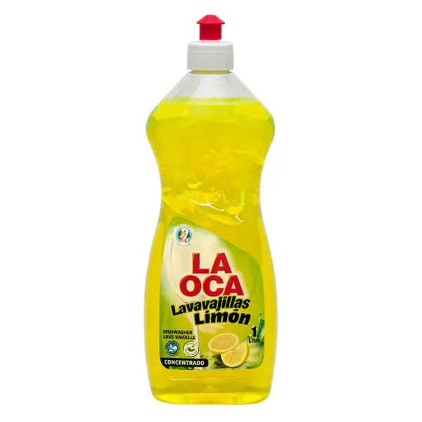 Lavavajilla líquido desengrasante LA OCA Limón botella 1 L