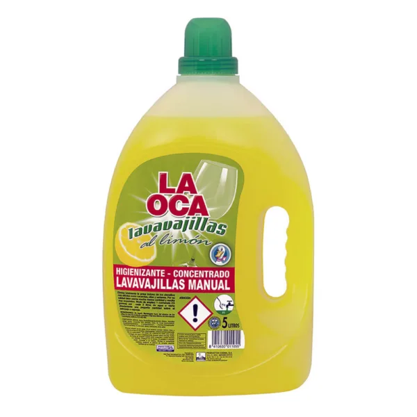 Lavavajilla líquido desengrasante LA OCA Limón botella 5 L