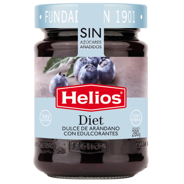 Mermelada diet dulce de arándanos Helios frasco 280 g