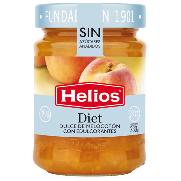 Mermelada diet dulce de melocotón Helios frasco 280 g