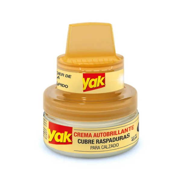 Crema autobrillante para calzado incoloro Yak 45 ml