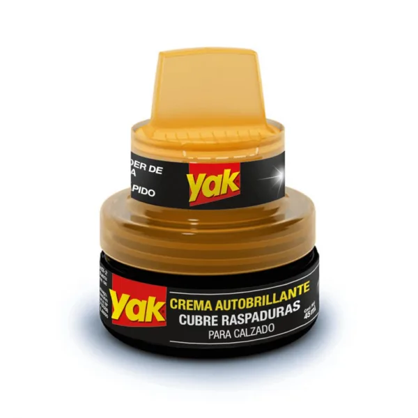 Crema autobrillante para calzado negro Yak 45 ml